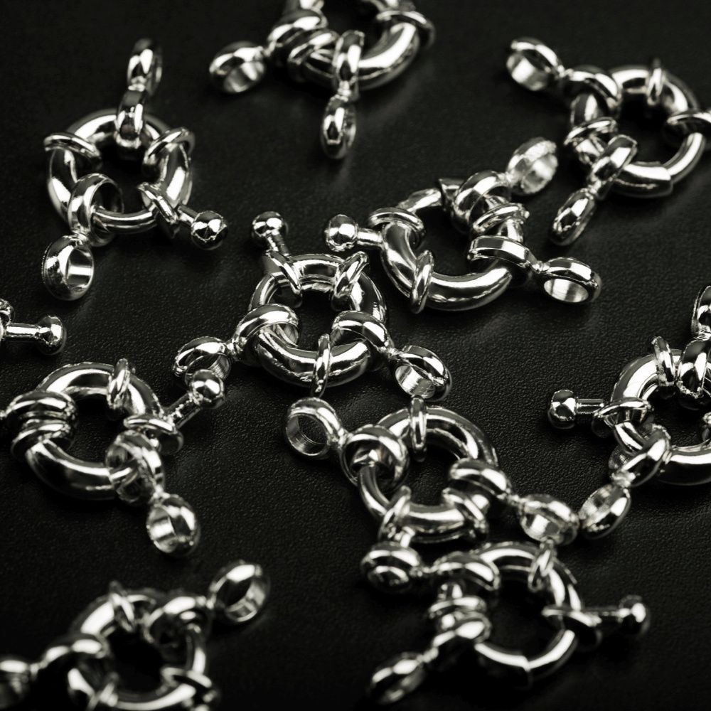 Замочки замочек-кольцо, цвет платина, 8.5-9х4 мм