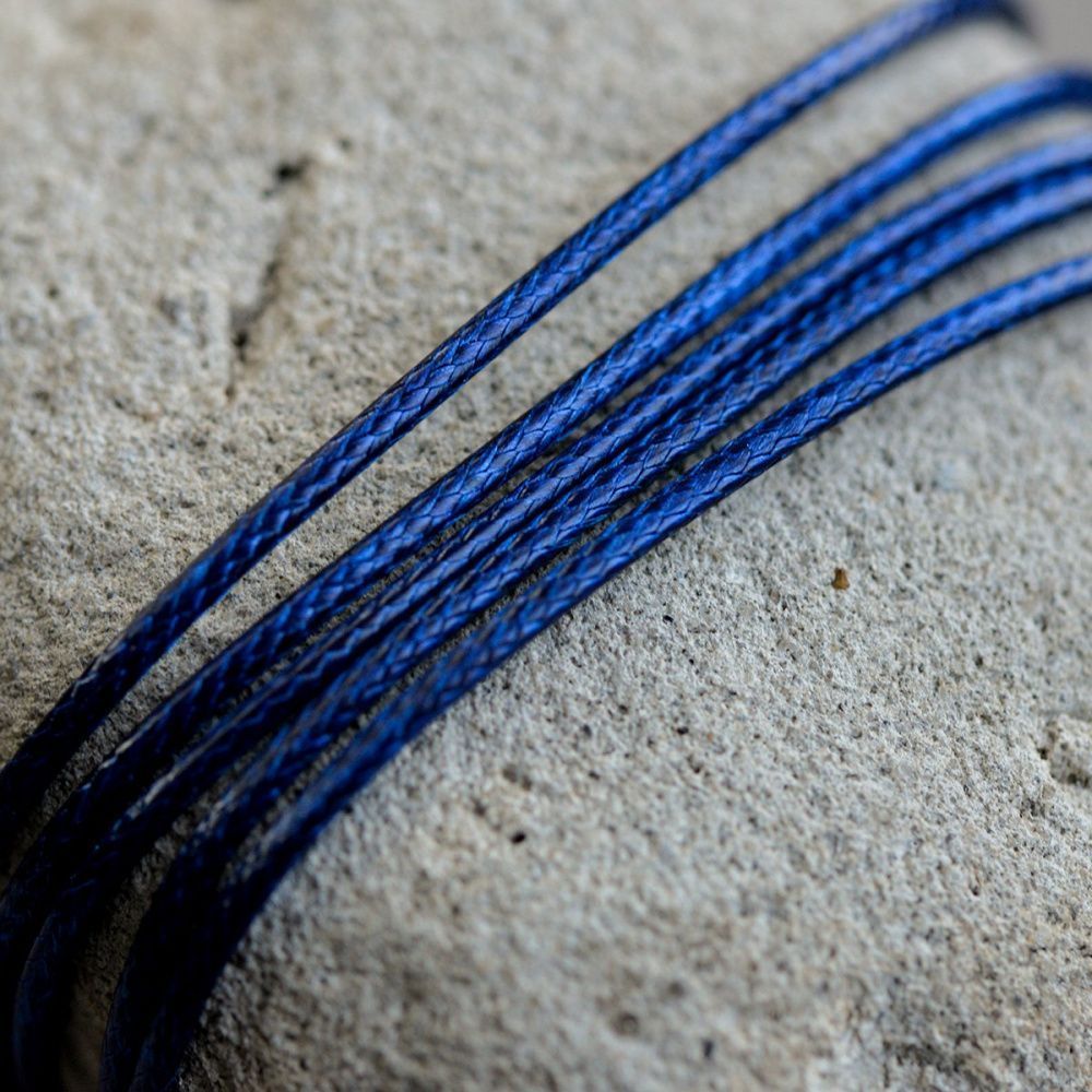 шнур вощеный, цвет синий темный, 1.5 мм