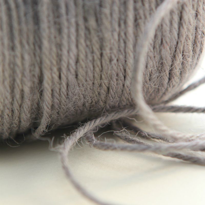 шнур конопляный, цвет серый, 2 мм (уп 5 м)