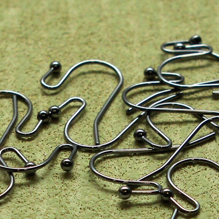 швензы "крючок", цвет черный, 11х22 мм