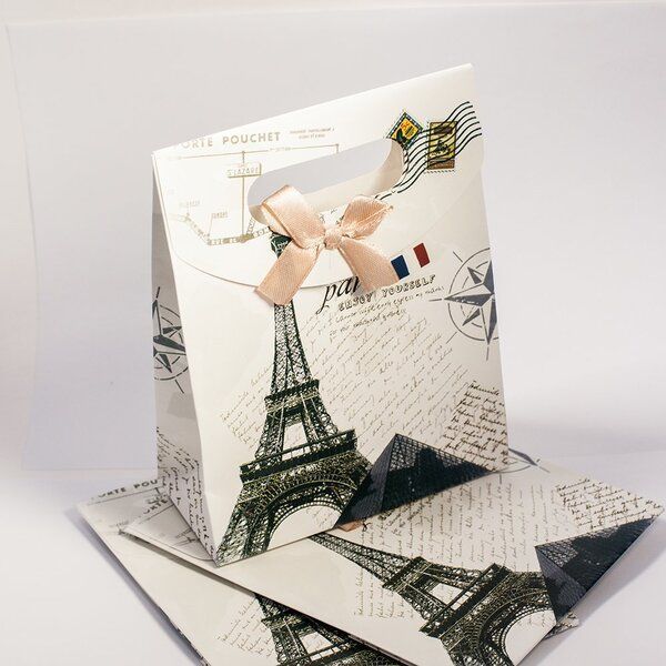 пакет подарочный "париж", картон, 165х125 мм
