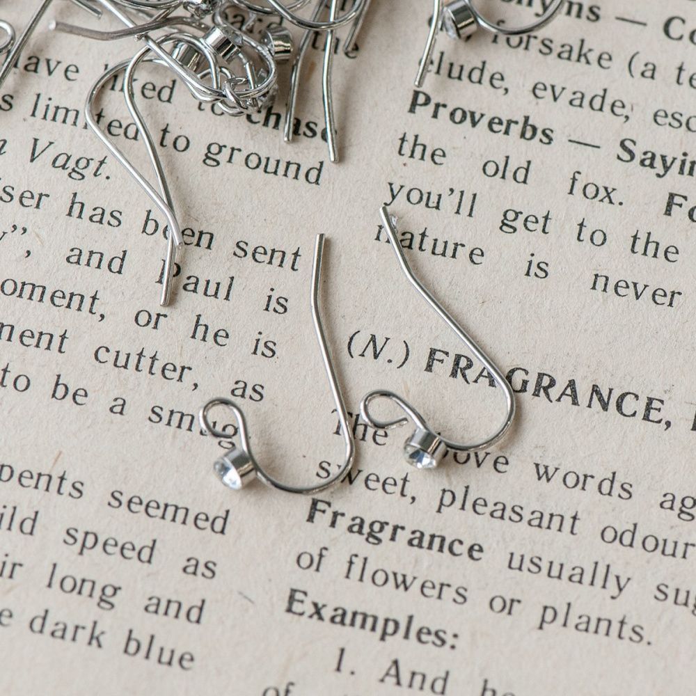 швензы "глэм", цвет платина, 21х10х0.8 мм