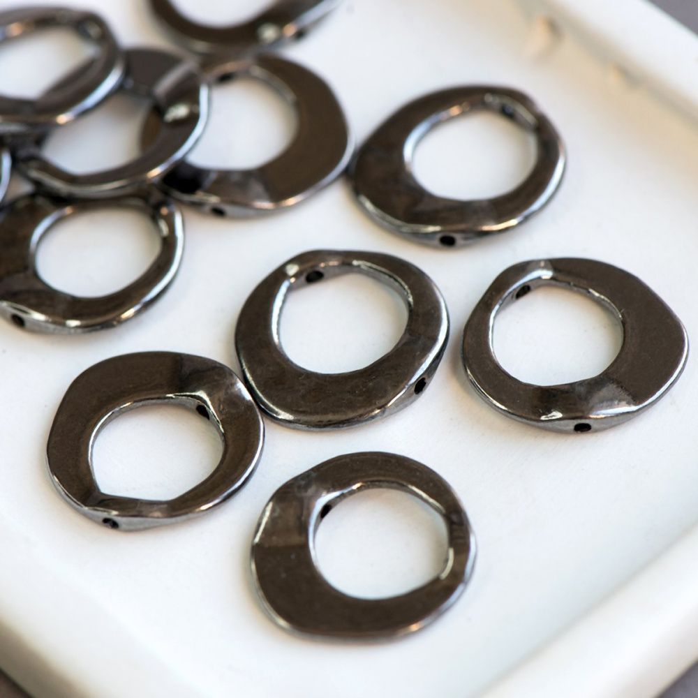 рамка для бусин "спот", цвет черный, 20.5x20.5x3 мм