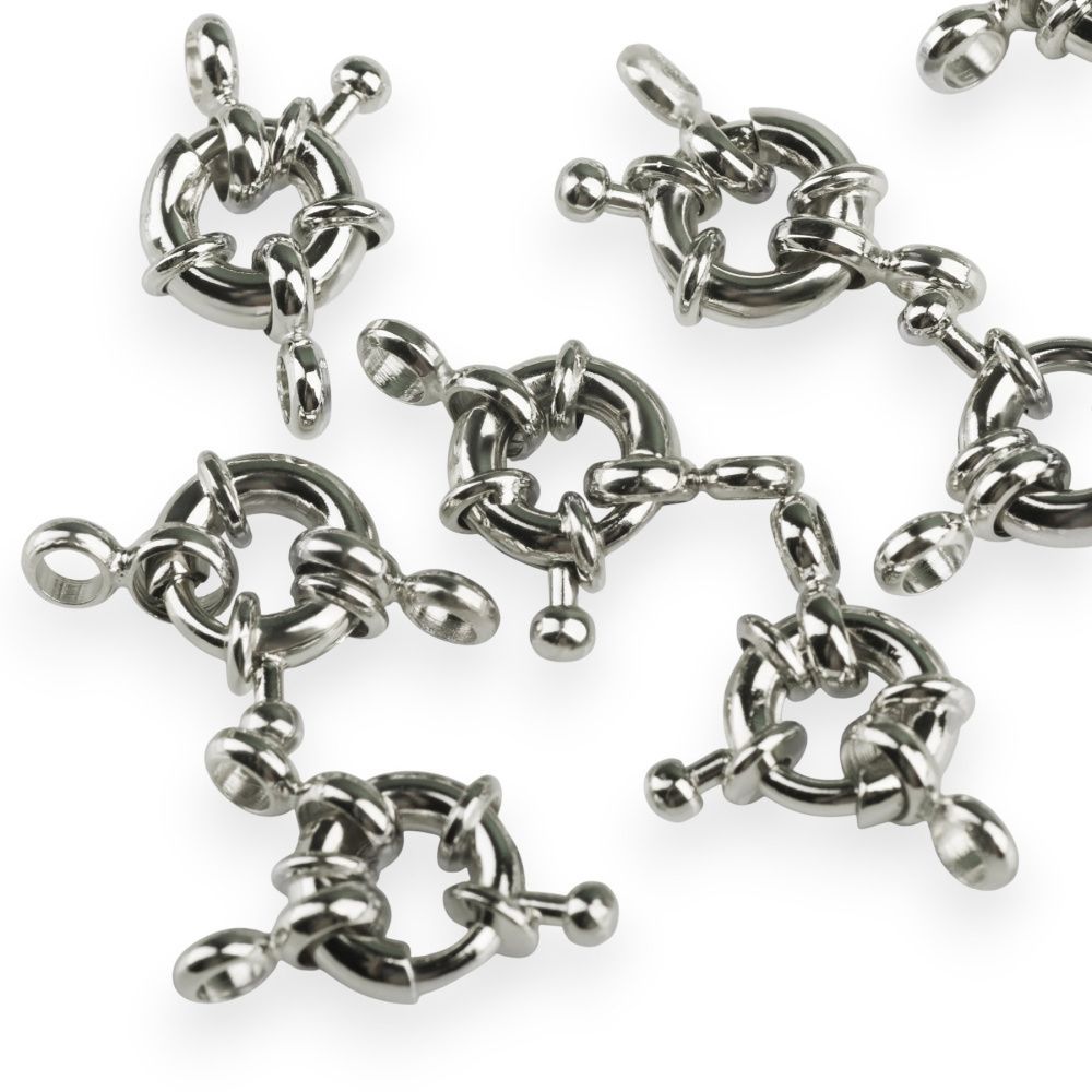 Замочки замочек-кольцо, цвет платина, 8.5-9х4 мм