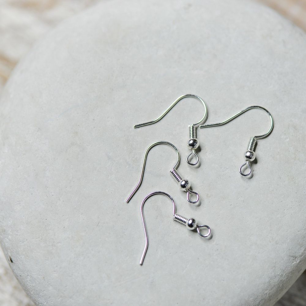 швензы "шарик", цвет серебро, 20х19 мм