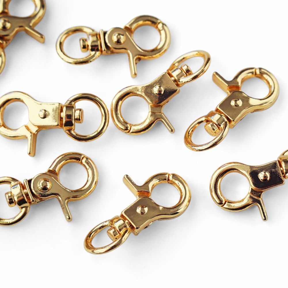 карабин, цвет золото, для брелоков, 30 мм