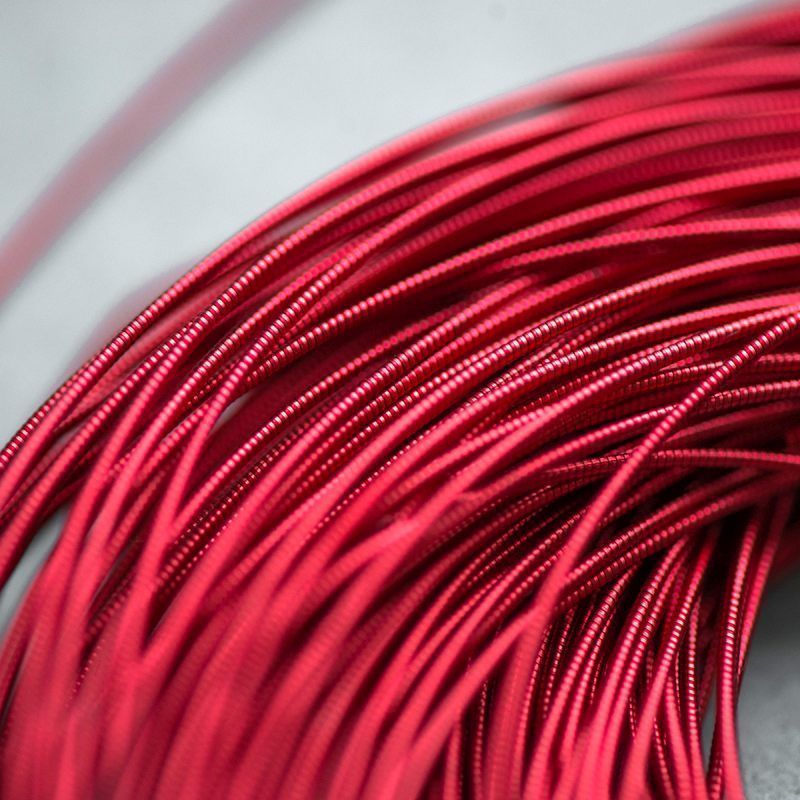 канитель жесткая, цвет красный, 1 мм