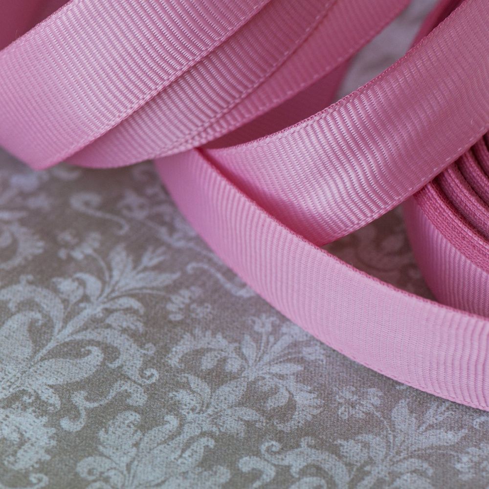 лента репсовая, цвет темный розовый, ширина 20 мм ленты