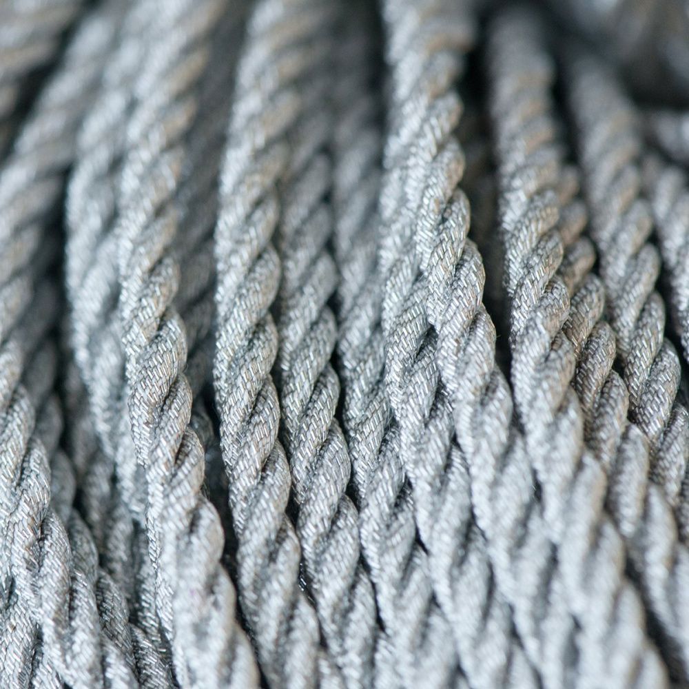 шнур витой, металлик, цвет серебряный 3 мм