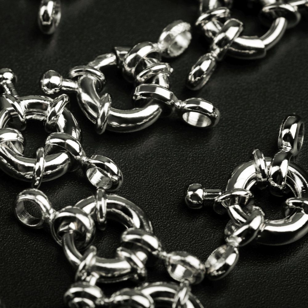 Замочки замочек-кольцо, цвет платина, 8.5-9х4 мм