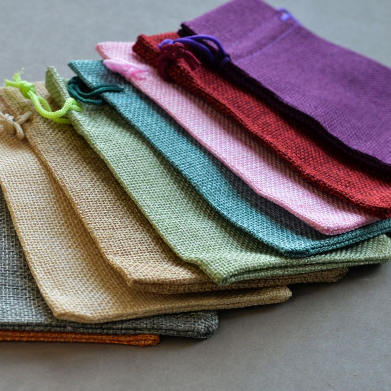 мешочек холщовый, цветовой микс, 140х100 мм