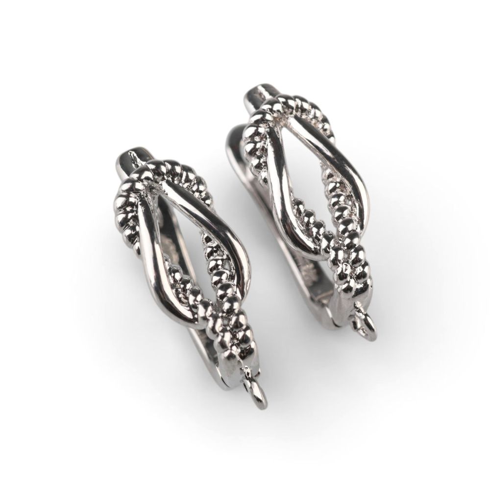 швензы "нодо", покрытие платина, 18.5x12x6.5 мм 