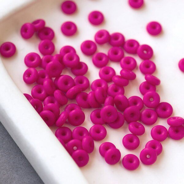 разделитель-колечко "силикон", силикон, цвет фуксия, 5х2 мм