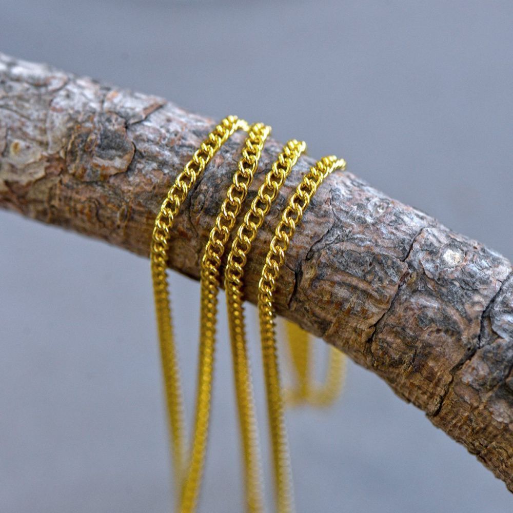 цепочка "твисти", цвет золото, звено 3х2х0.6 мм