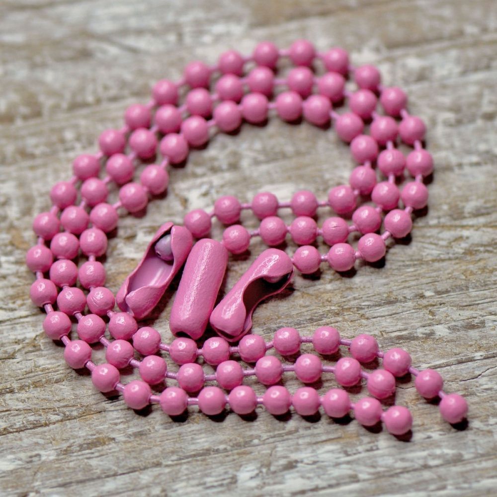 цепочка для брелока "шарик", цвет розовый, 12 см