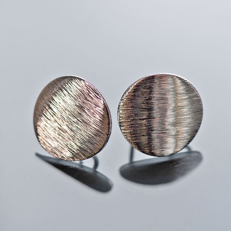 пуссеты "диск-скратч", покрытие платиной, 12 мм