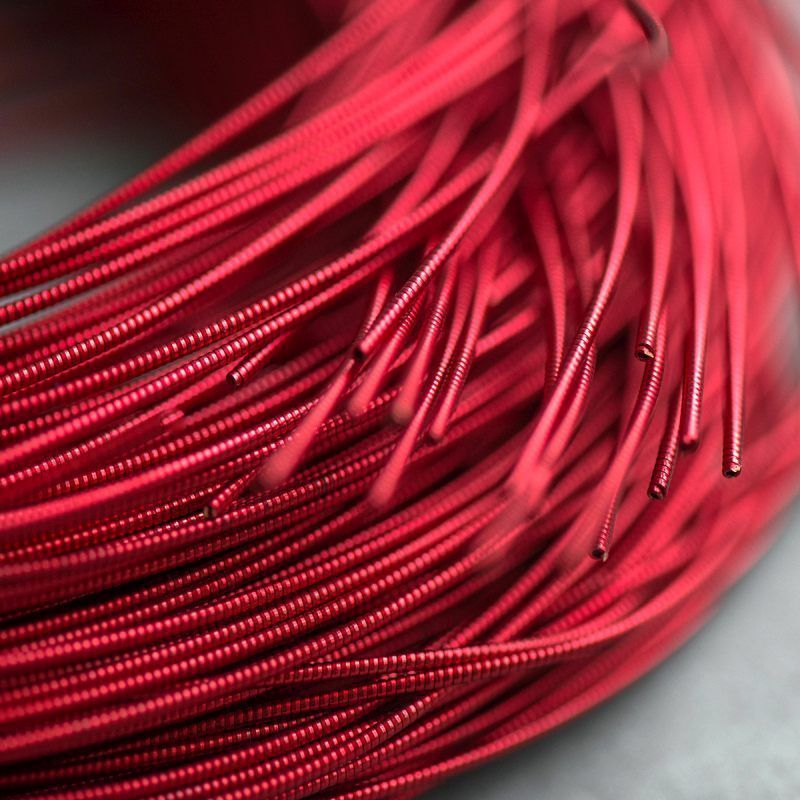 канитель жесткая, цвет красный, 1 мм