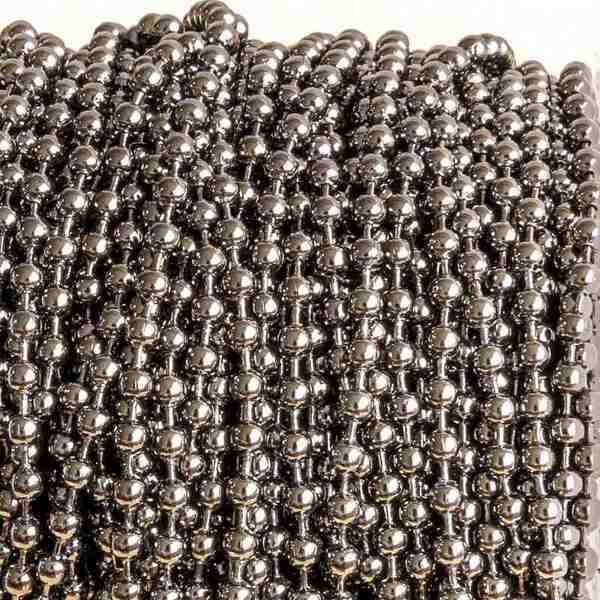 цепочка "шарик", цвет черный, шарик 3.2 мм