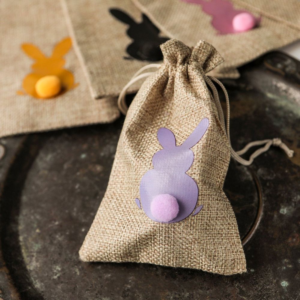 мешочек холщовый с принтом, цветовой микс, 150х100 мм