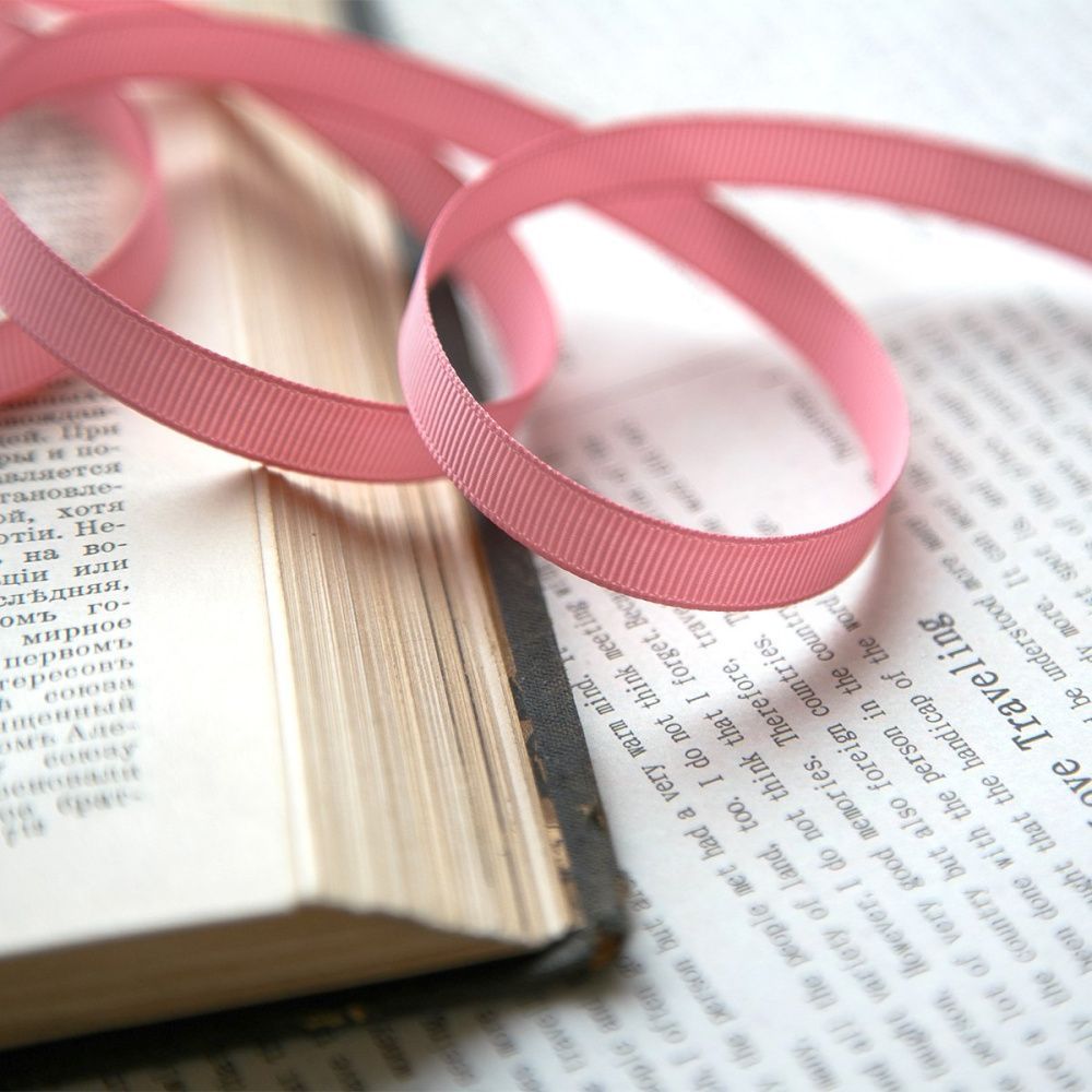 лента репсовая, цвет розовый, ширина 9.5 мм ленты