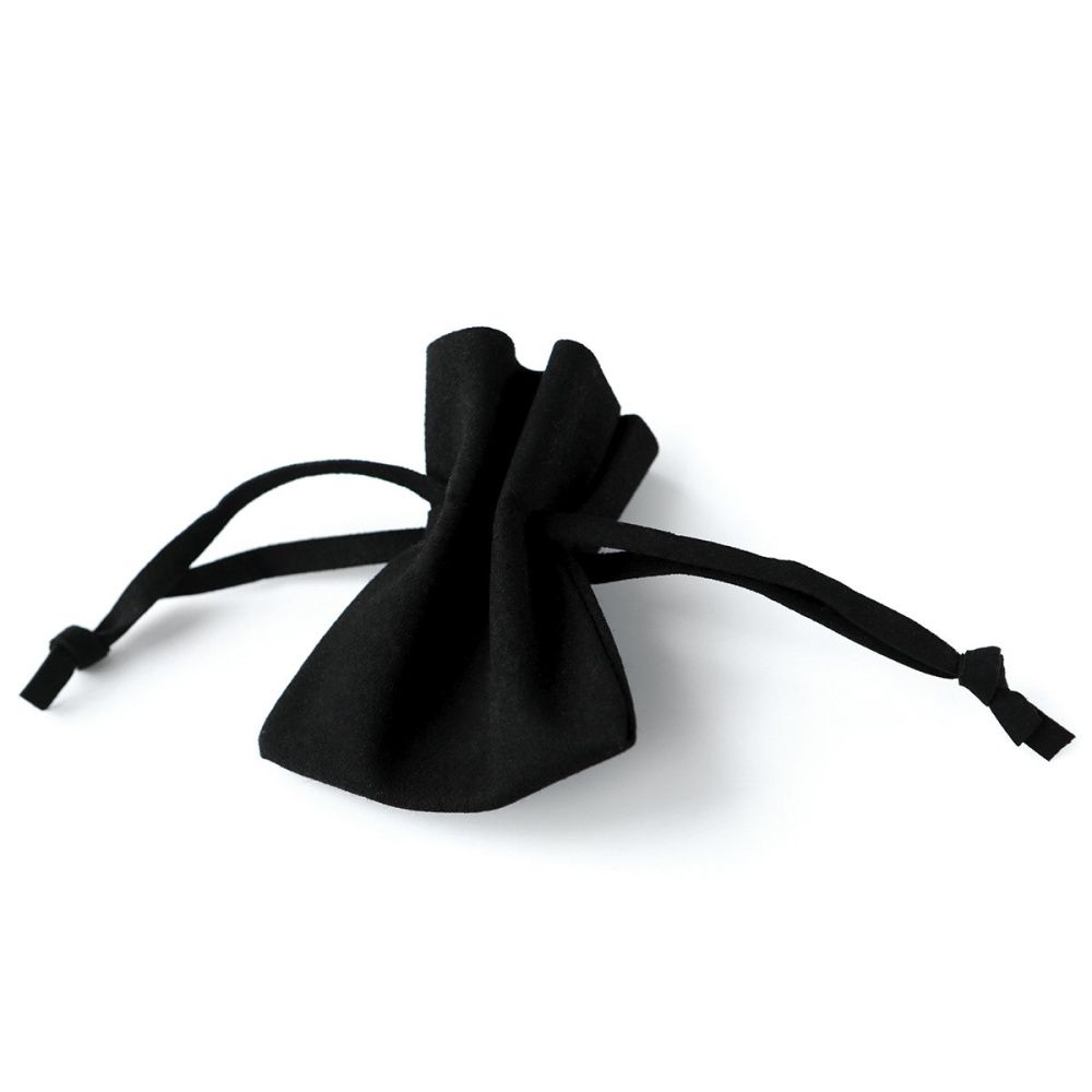 мешочек для украшений, микрофибра, цвет черный, 8x7 см