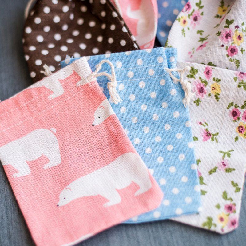 мешочек холщовый с принтом, цветовой микс, 140х100 мм