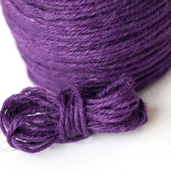 шнур конопляный, цвет сливовый, 2 мм (уп 5 м)