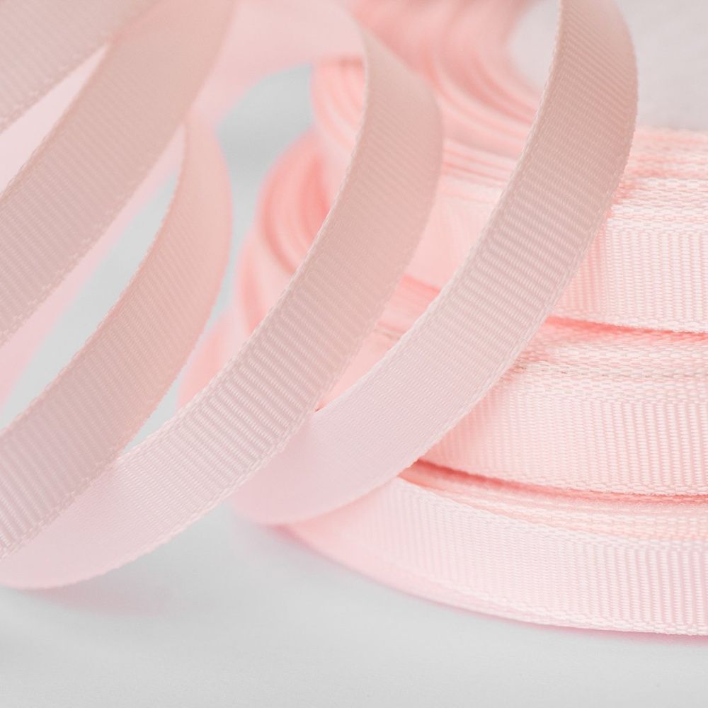 лента репсовая, цвет светлый персиковый, ширина 10 мм ленты