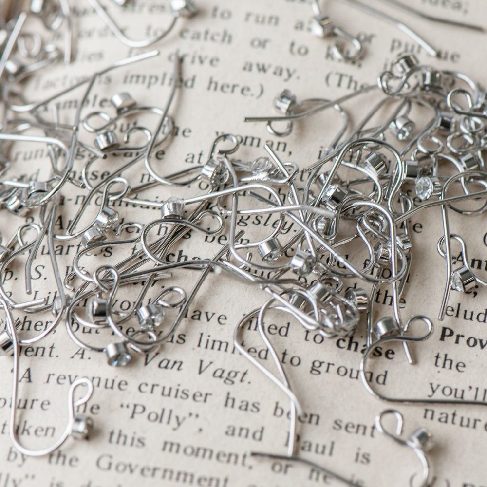 швензы "глэм", цвет платина, 21х10х0.8 мм