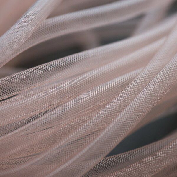 ювелирная сетка, пластик, цвет персиковый, диаметр 8 мм