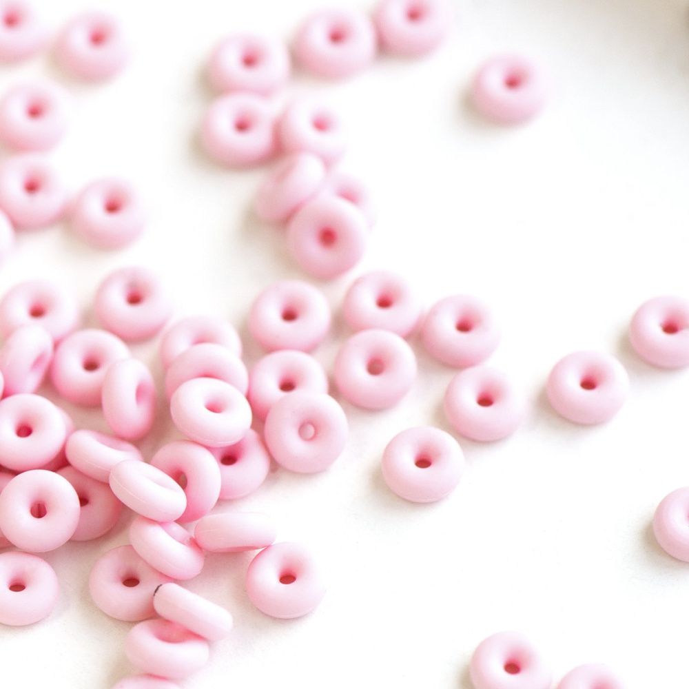 разделитель-колечко "силикон", силикон, цвет розовый, 5х2 мм