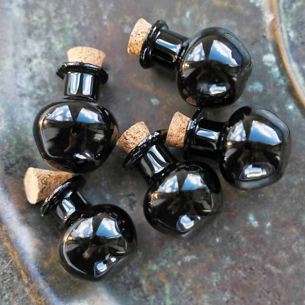 бутылочка с крышкой, кувшинчик, цвет графит, 21x18 мм