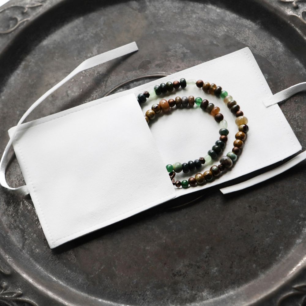 конверт  для украшений, микрофибра, цвет белый, 80х80 мм