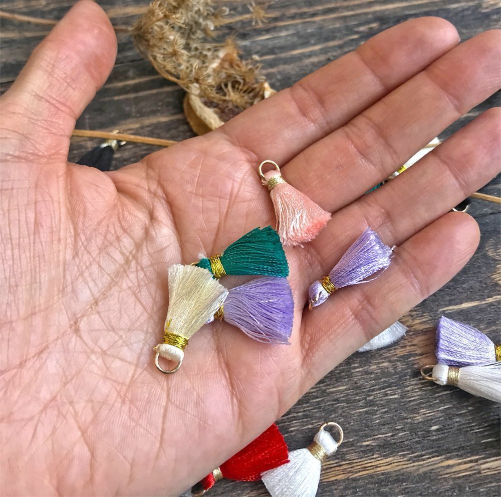 кисточка, нейлон/латунь, цветовой микс, 23-27x5 мм