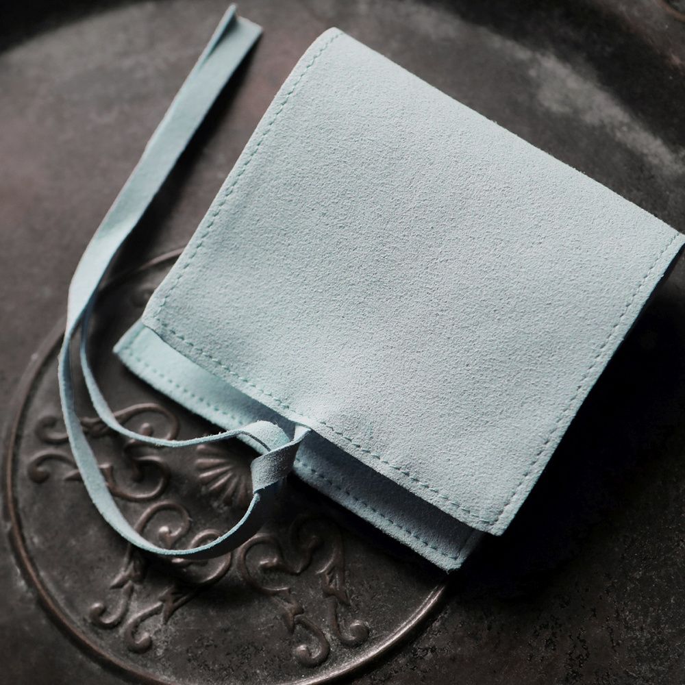 конверт для украшений, микрофибра, цвет голубой, 80х80 мм