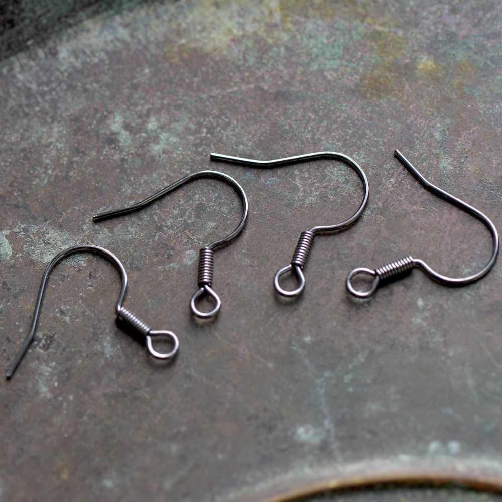 швензы "спираль", цвет черный, 17х0.7 мм