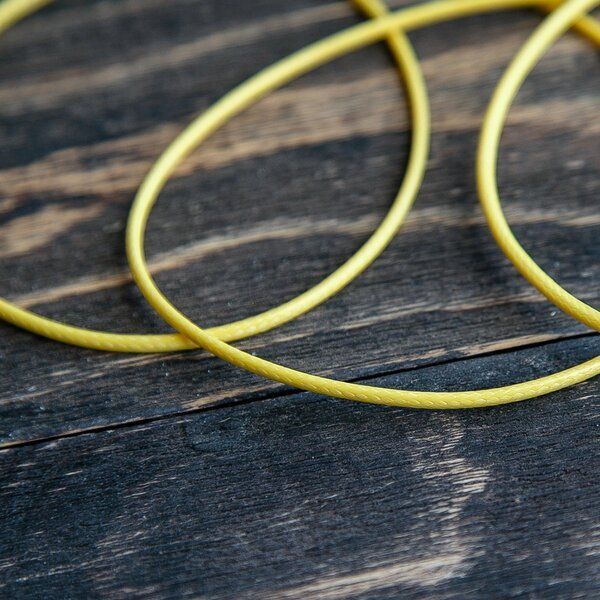 шнур вощеный, цвет желтый, 2 мм