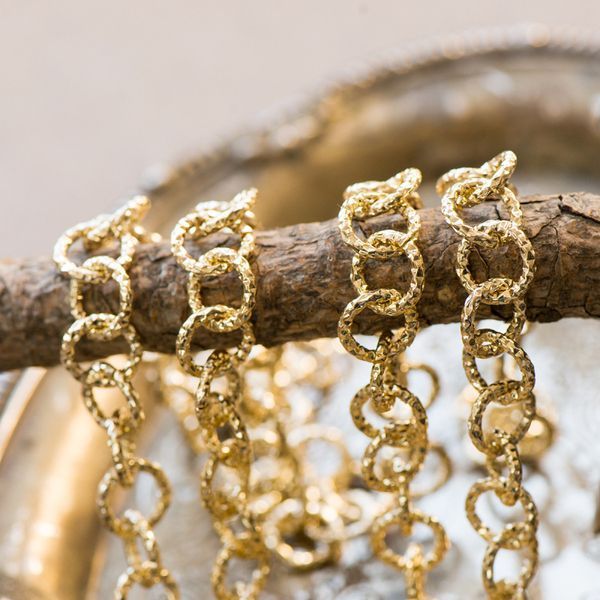 цепочка "текс", алюминий, цвет золото, звено 11.5x2 мм