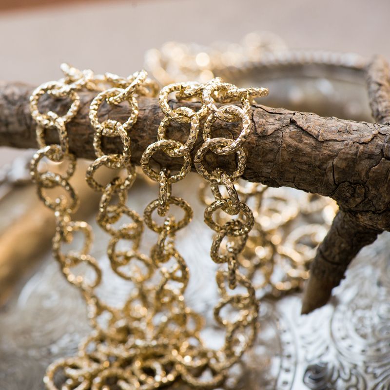 цепочка "текс", алюминий, цвет золото, звено 11.5x2 мм