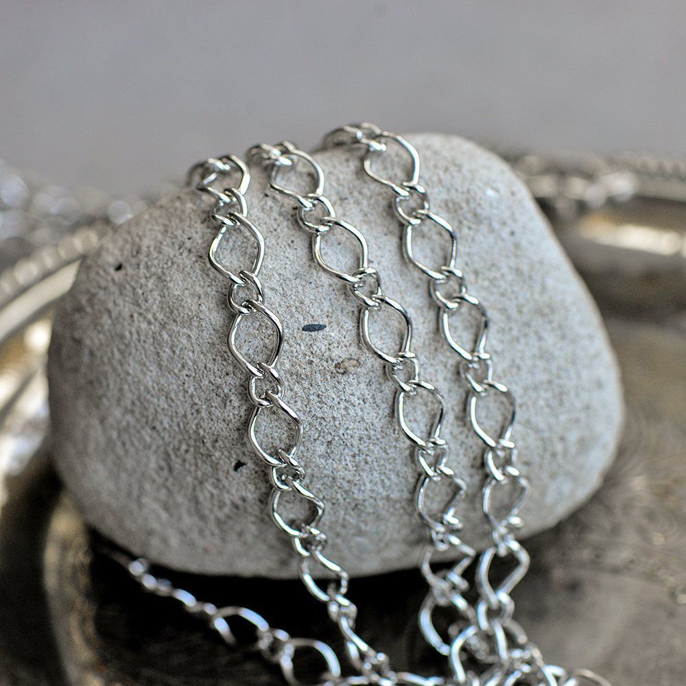 цепочка "контур", цвет платина, звено 10x7x6х4 мм