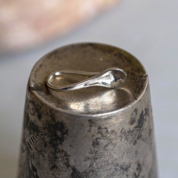 швензы "летто", место для бусины, цвет платина, 17x8x2 мм