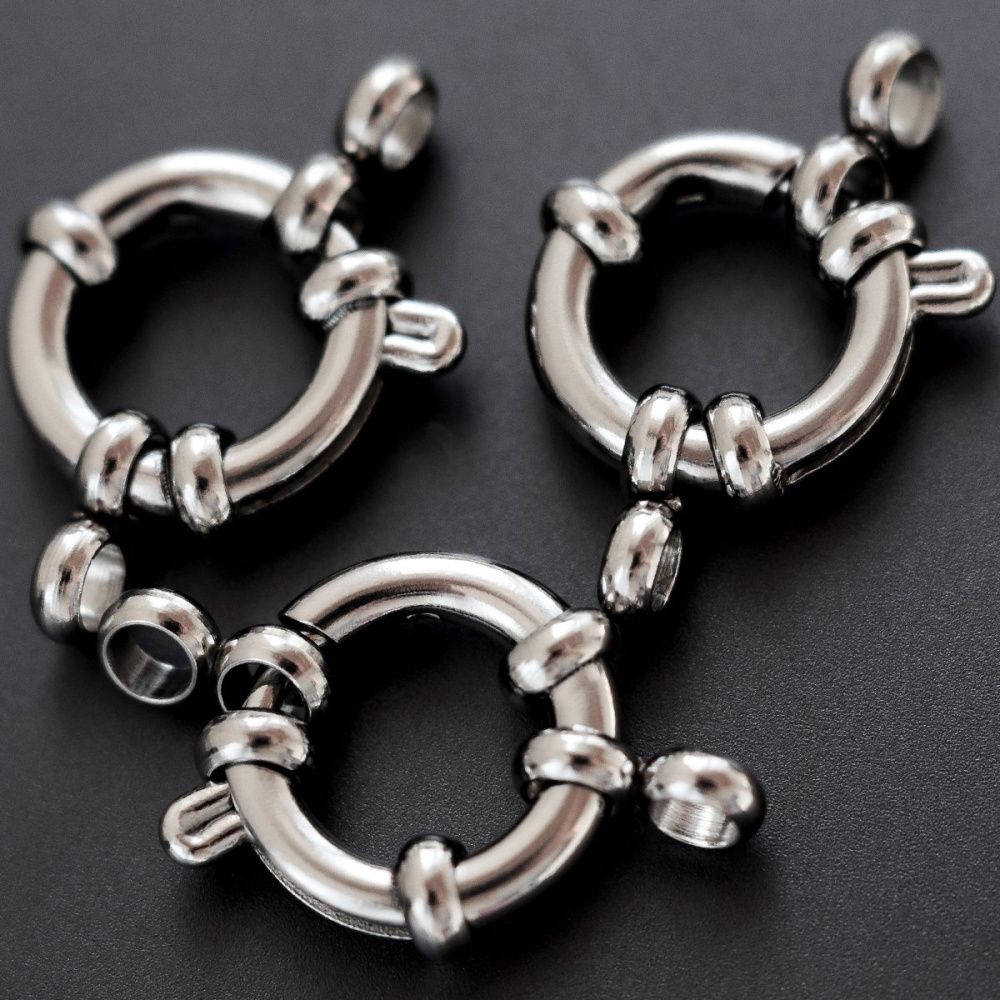 замочек шпрингельный, круглый, сталь, 15x12x4 мм