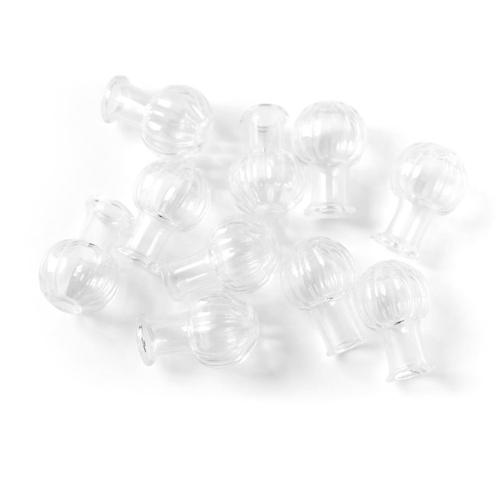 бутылочка тыква, прозрачная, 24.5x16-17.5 мм