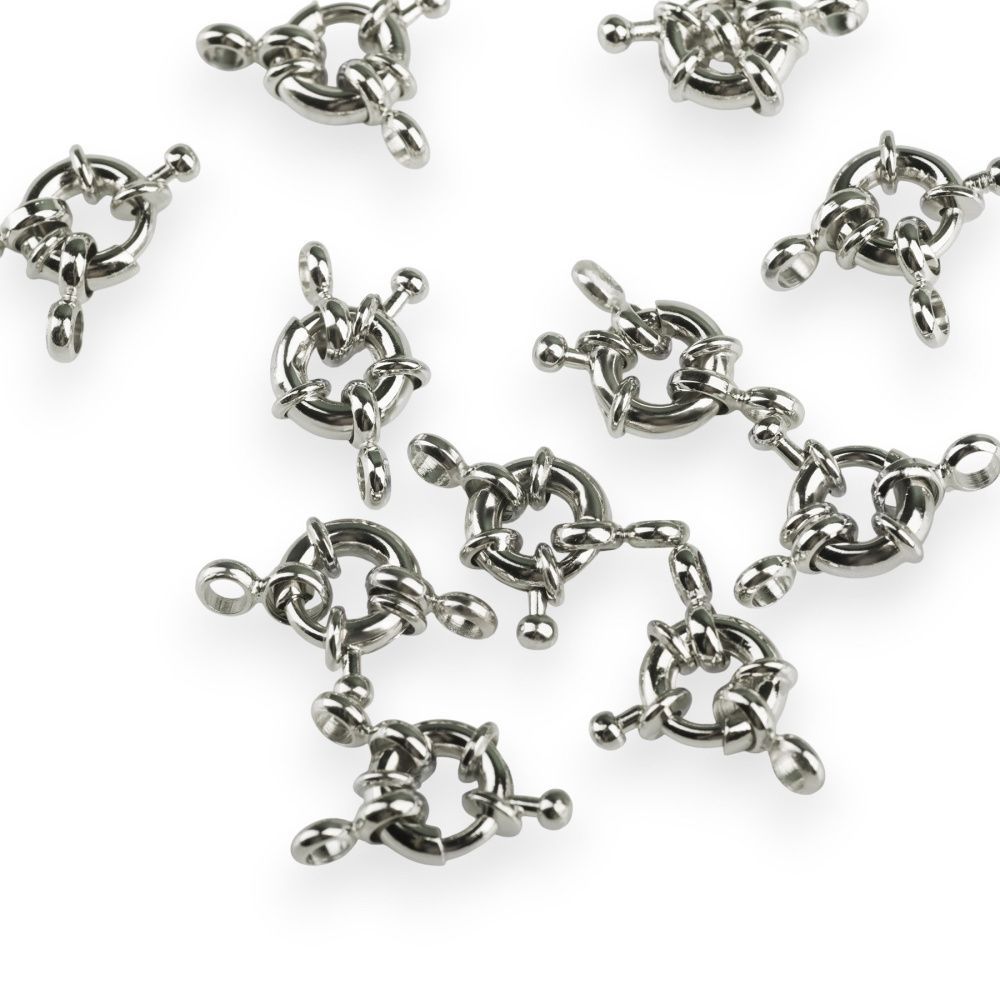 Замочки замочек-кольцо, цвет платина, 8.5-9х4 мм