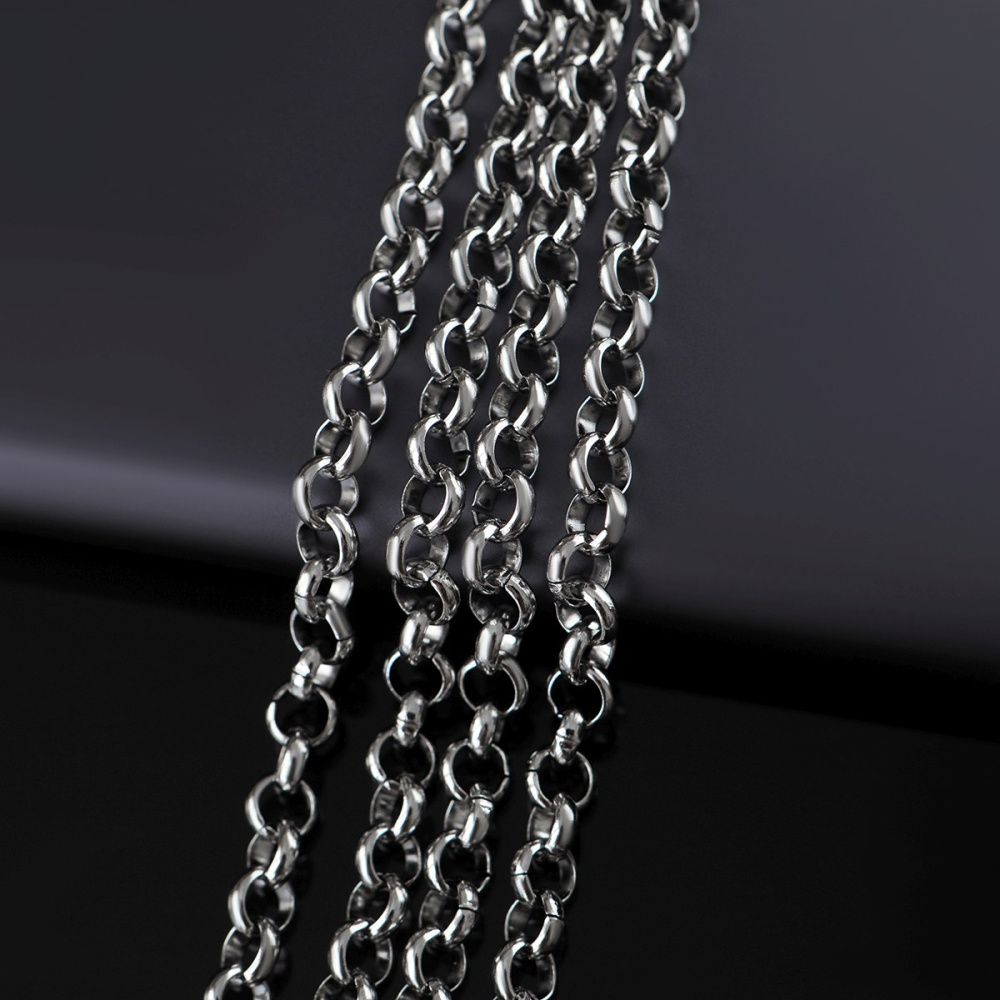 цепочка "раунд 304", цвет стальной, звено 6x2 мм