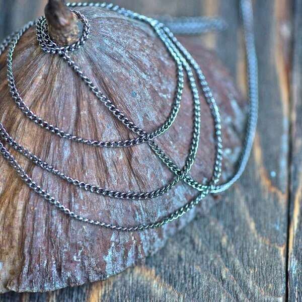 цепочка "твисти", цвет черный, звено 2.5x2x0.6 мм