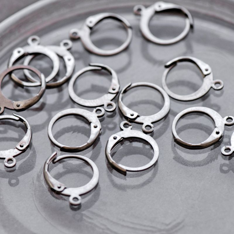 швензы "рондель", сталь гипоаллергенная, 14.5x12x2 мм