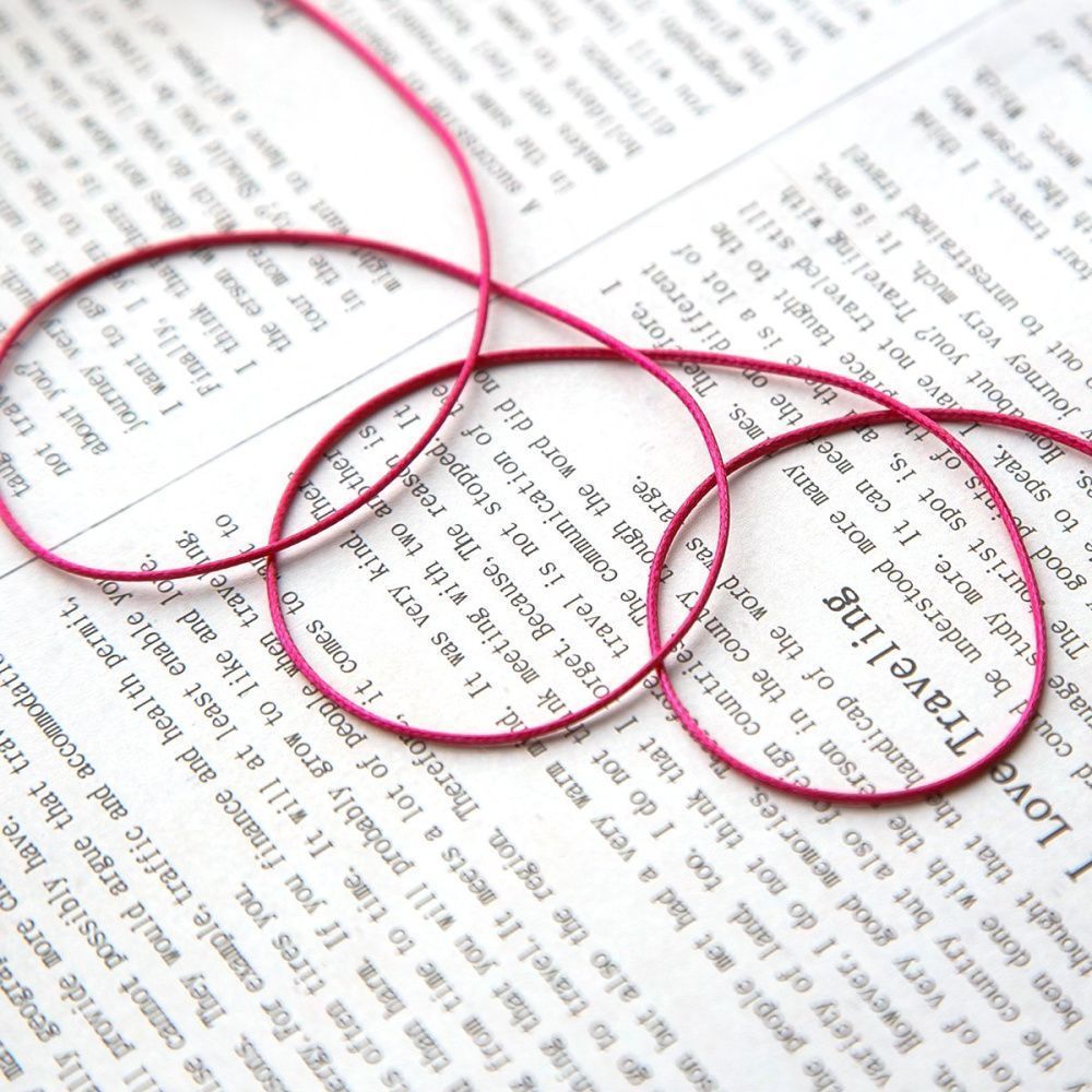 шнур вощеный, цвет малиновый темный, 1 мм