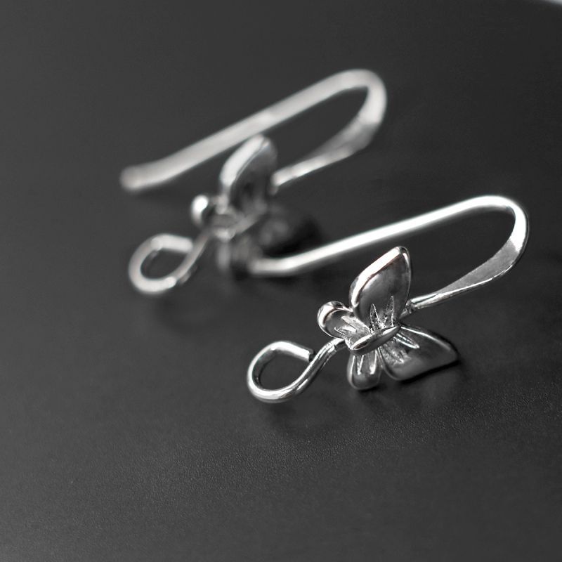 швензы "бабочка", покрытие платина, 20x8 мм 