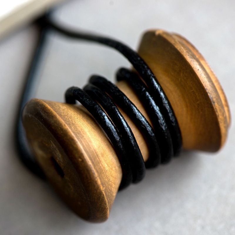 шнур кожаный, цвет черный, диаметр 3 мм